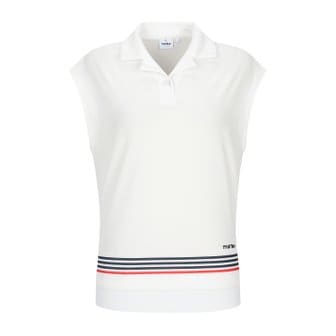 MARTINE GOLF [정상가 238000원]여성 스프라이프 슬리브리스 화이트 (QW0EKS21931)