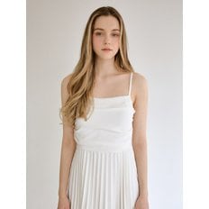 Soft pleats bustier dress 2color