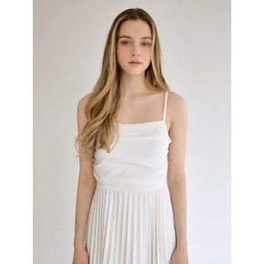 Soft pleats bustier dress 2color