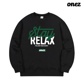 원즈 OZ 맨투맨 STAY RELAX (OZ250) 블랙