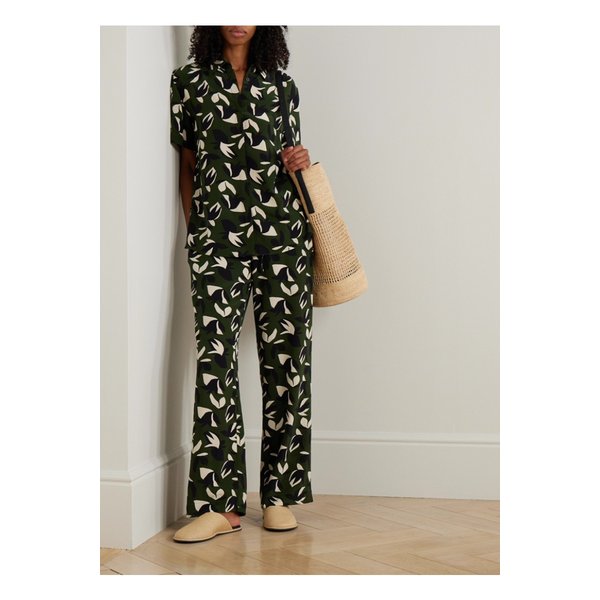 마티유 실크 크레이프 드 신 트랙 팬츠 그린 46376663162844078