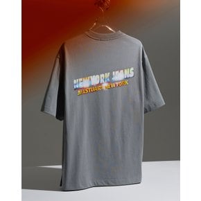 [23SS] [뉴욕진스] 카키 메탈릭 로고 반팔 티셔츠 JNTS3B755K1