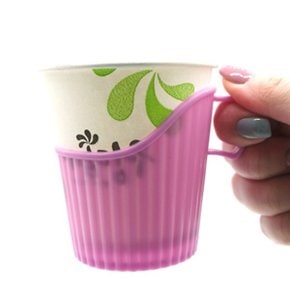 끼우고 빼기 편한 믹스커피 종이컵 손잡이 홀더 받침대 거치대 일회용 커피컵홀더 플라스틱