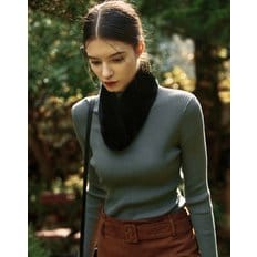 [24FW] [DAKS MUFFLER][DAKS FUR]여성 블랙 렉스퍼 머플러 DBMU4F985BK