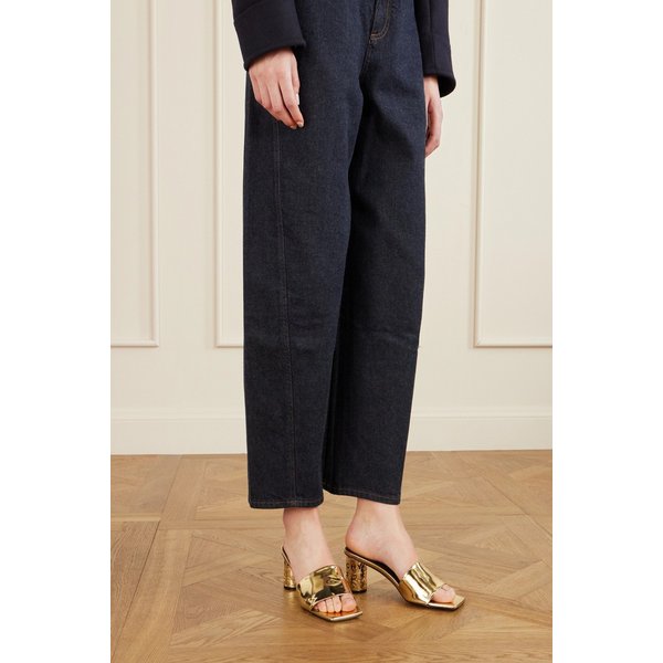 테이프 메탈릭 가죽 뮬 46376663162964821