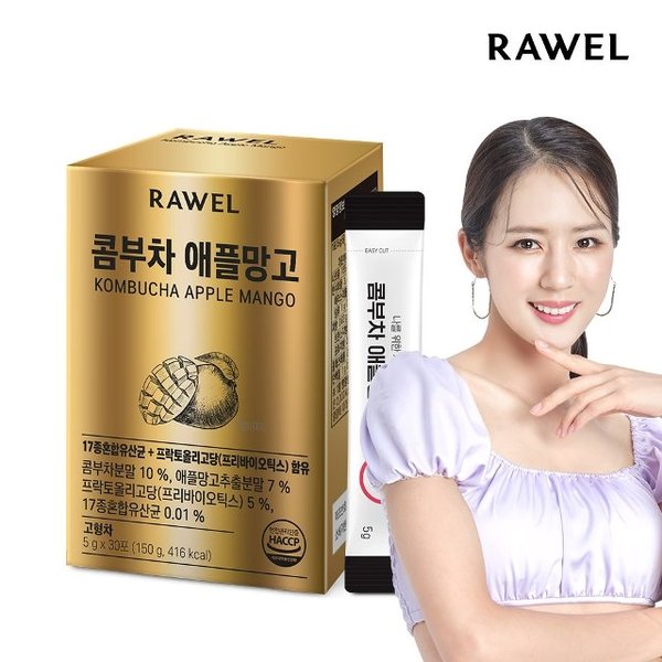 로엘 콤부차 애플망고 30포 x 1박스 / 저칼로리 유산균 다이어트