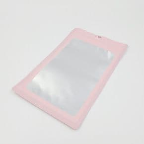 반투명 포장용 핑크 지퍼백(12cm X 20cm) 컬러