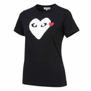 COMME DES GARCONS 화이트하트 여성 반팔티셔츠 AZ T115 051 1 1751630 AZT1150511