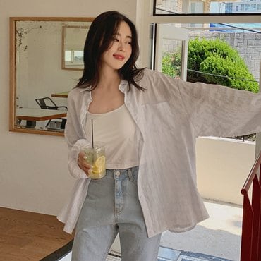 핫핑 [살안타템/여리무드] 토츠 오버핏 여름 체크셔츠 H_SH6126