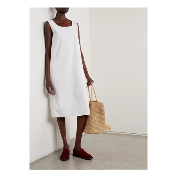 자나 코튼 미디 드레스 오프 화이트 1647597332737718