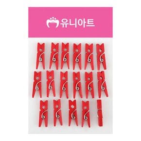 유니아트 1200 나무집게 (소) (빨강)