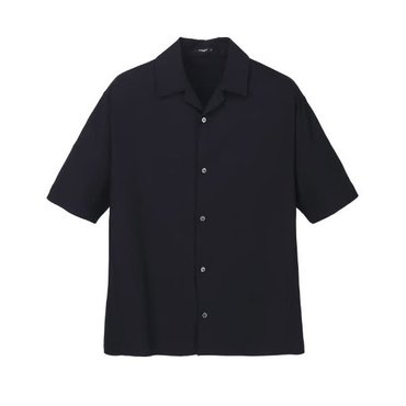 알레그리 [25SS] 블랙 텐셀 반팔 셔츠(ARSH5B211BK)