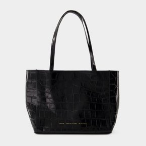 [해외배송] 시라크 와이드 쇼퍼백 Wide Shopper Bag Glossy Black Crocodile