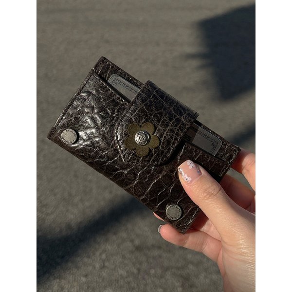 Fleur Card Wallet (Chocolate)