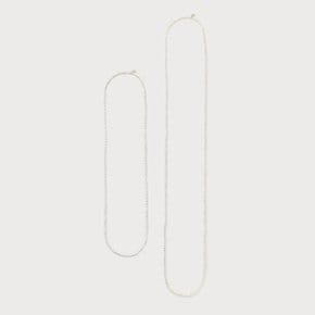 Tiny Oval Pearl Long Necklace (M) (TOP01LNM)