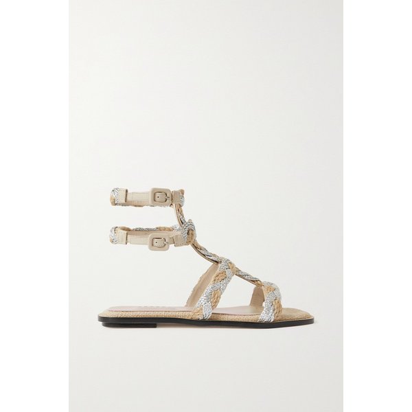 세레나 우지옐 Ronda Braided Jute And Leather Sandals 베이지 10163292707255549