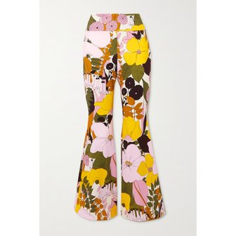  라더블제이 라더블제이 메디테이션 플로럴 프린트 플레어 코튼 팬츠 핑크 1647597309197136