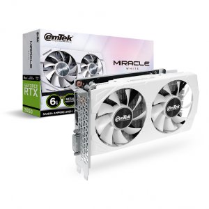 엠지솔루션 이엠텍 지포스 RTX 3050 MIRACLE WHITE D6 6GB