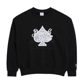 SPADE SCRIPT LOGO BASIC SWEAT SHIRT BLACK-스페이드맨투맨