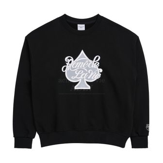 아크메드라비 SPADE SCRIPT LOGO BASIC SWEAT SHIRT BLACK-스페이드맨투맨