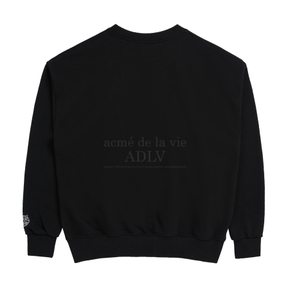 SPADE SCRIPT LOGO BASIC SWEAT SHIRT BLACK-스페이드맨투맨