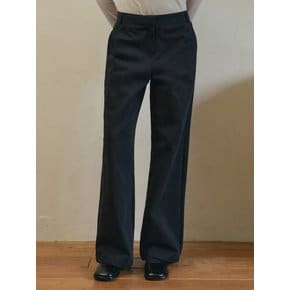 Twill layered wide pants_Black(O25-PT11)