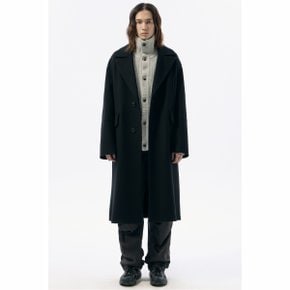 Black Oversized Fit Wool Chesterfield Coat _CWCAW24606BKX