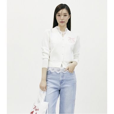[C]리본자수 가디건 (PR2KG361)