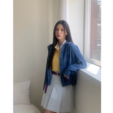 헤지스레이디스 [25SS][데님] 후드 아우터형 셔츠 (HSSH-5B203)
