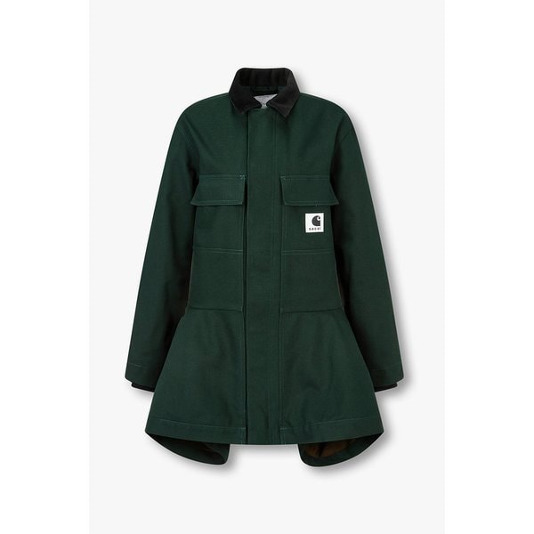 [CARHARTT WIP] 여성 페플럼 드레스 코트 (그린) 6415305700000