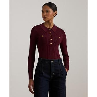 로렌 랄프 로렌 리브 니트 롱 슬리브 폴로 스웨터(WMLRSWES6820866600)