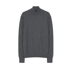 Cashmere Wool soft turtleneck Knit (Charcoal)