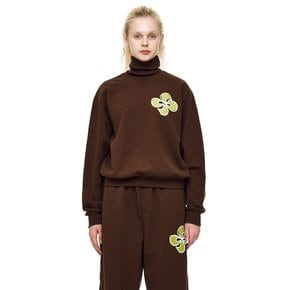 CORSAGE LOGO SWEATSHIRT / brown