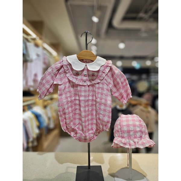 [파주점] (PK)빅  플라워 체크 SET바디슈트 3511360408