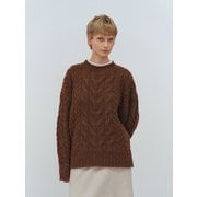 TFW WOOL BOUCLE CABLE KNIT TOP_3COLORS