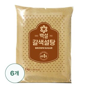 신세계라이브쇼핑 [CJ] [G] 백설 갈색설탕 3kg X 6개