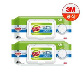 [3M]올뉴 주방용 세정티슈(찌든때 스크럽) 40매 x 2개