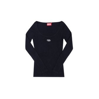 디젤 A19909 0JMBA 900 (T-BAL-OD) 오벌 D 로고 여성 긴팔티