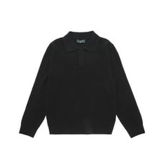 카운테스마라 23FW 울믹스 립니트 카라 블랙 니트티 CSTW3B1111K0
