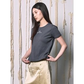 [Soft Rib+] Logo Point Tee  Ash (KE6240M014)