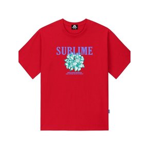 SURLIME FLOWER GRAPHIC 티셔츠 - 레드