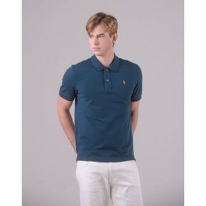 [U.S. POLO ASSN.]  딥그린 레귤러핏 반팔 피케티셔츠 남성