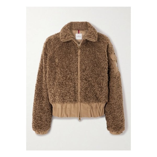 몽클레어 콜리니 셸 트리밍 플리스 다운 재킷 브라운 46376663162861911