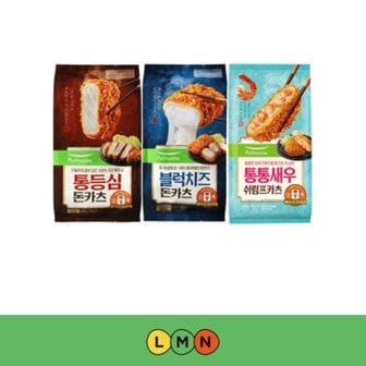  통등심 돈카츠1개+블럭치즈 돈카츠1개+쉬림프카츠1개