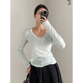 [예린 PICK!] 네츄럴 컷 유넥 티셔츠_light mint