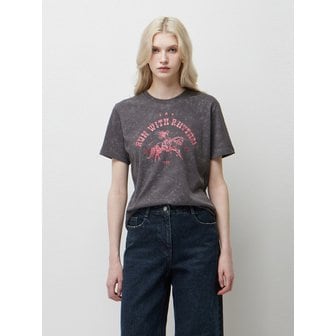 시슬리 홀스 프린트 반팔 티셔츠_DG