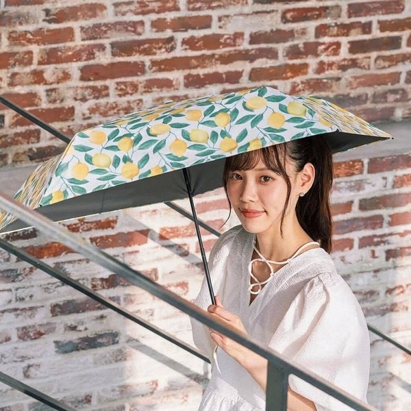 일본우양산 에스타 LW 파라솔 5플랫 미니 레몬 파라다이스 폴딩 5단 2G5P634