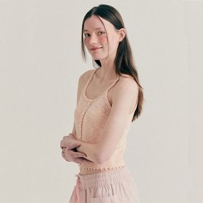 [22HS] SLUB BUTTON SLEEVELESS - PINK