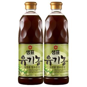 샘표 유기농자연콩 양조간장, 860ml, 2개