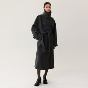 킨더살몬 Madison Double Coat Dark Gray Melange